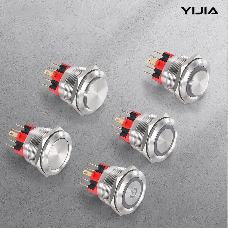 16mm 2no tlačítkový spínač